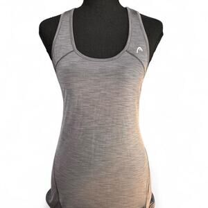 Grey Racerback Performance Tank Lightweight Moisture Wicking Active Women’s S